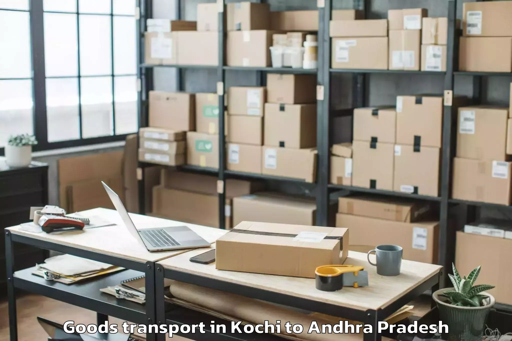 Discover Kochi to Peddavadugur Goods Transport